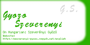 gyozo szeverenyi business card